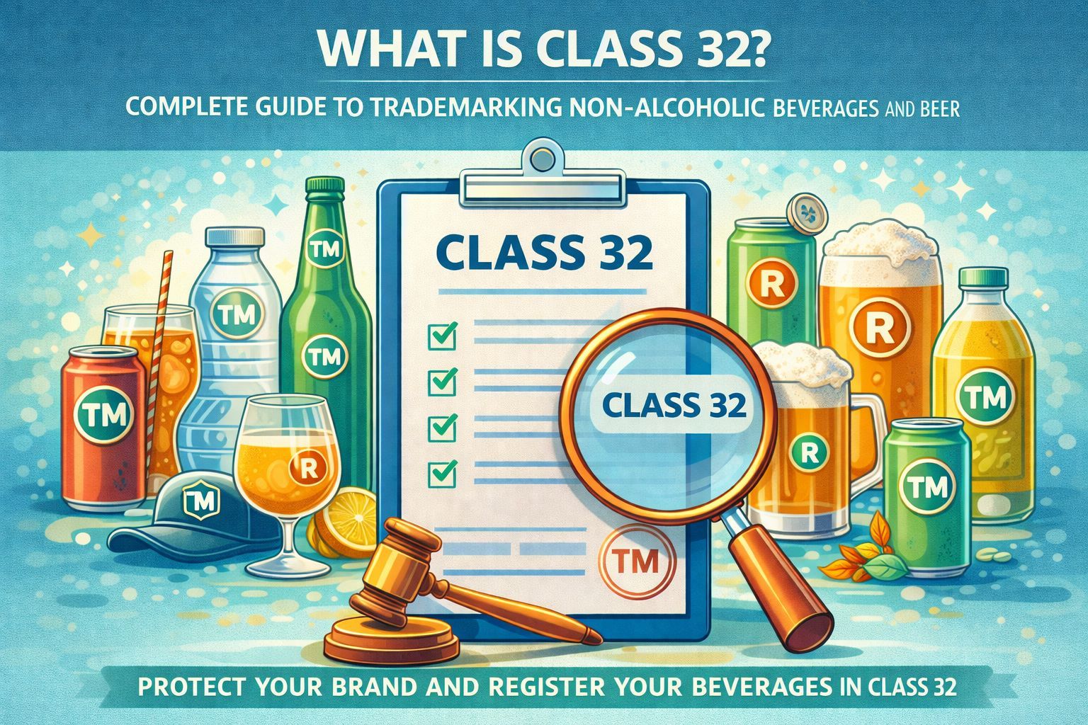 What Is Class 32? Complete Guide to Trademarking Non-Alcoholic Beverages and Beer