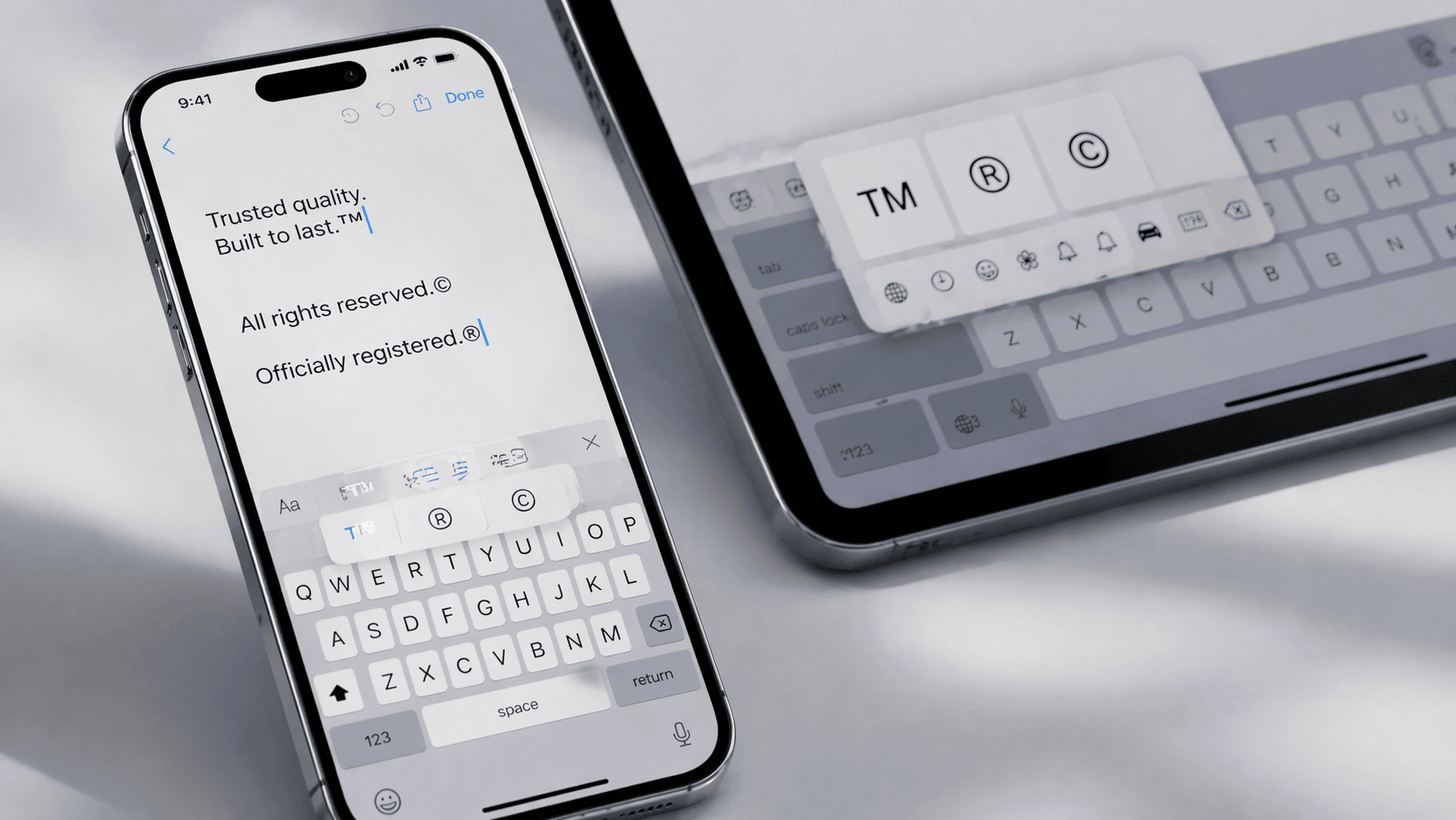 How to Type and Insert Trademark and Copyright Symbols On iPhone and iPad under IOS