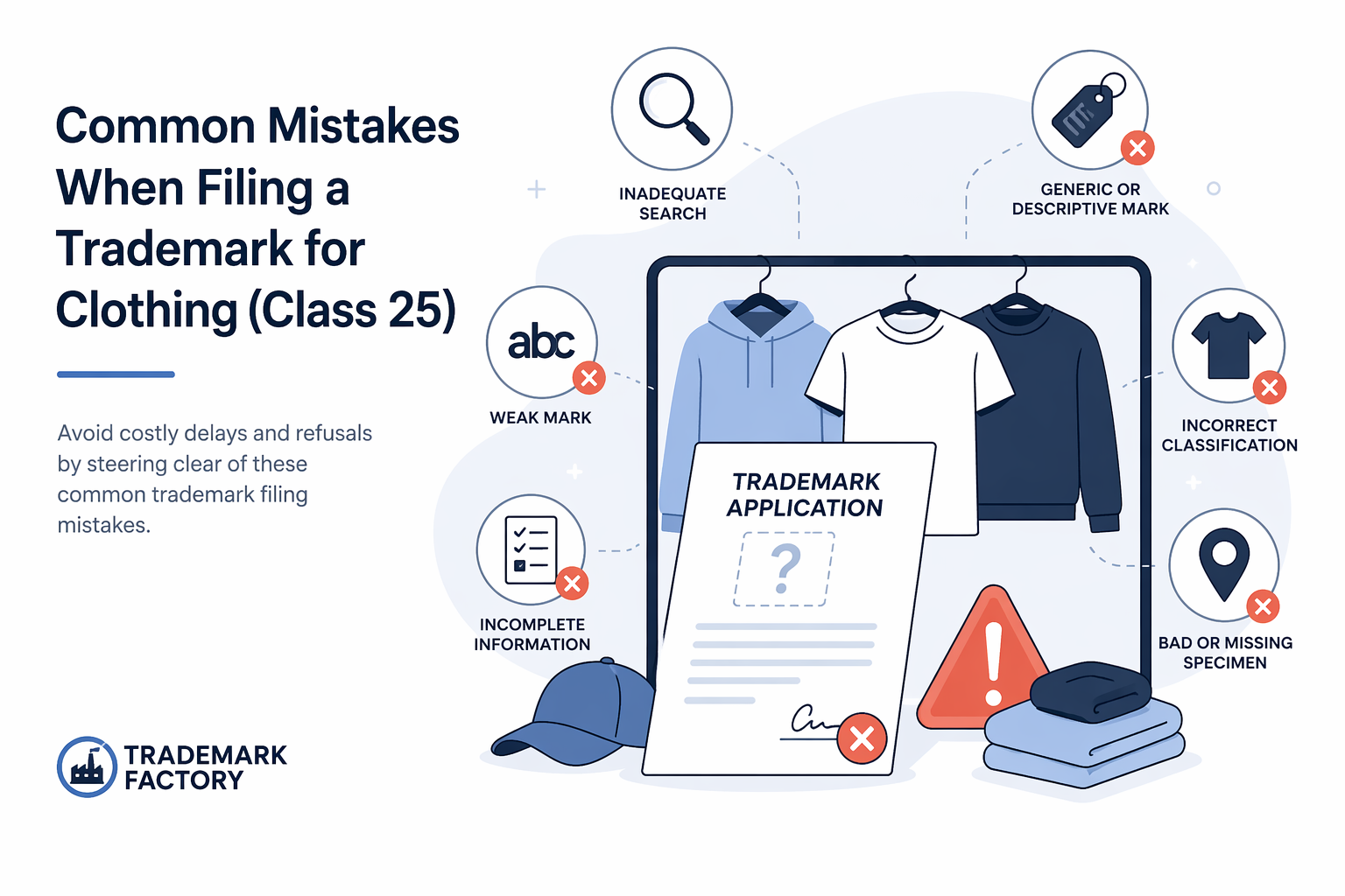 Common Mistakes When Filing a Trademark for Clothing (Class 25)